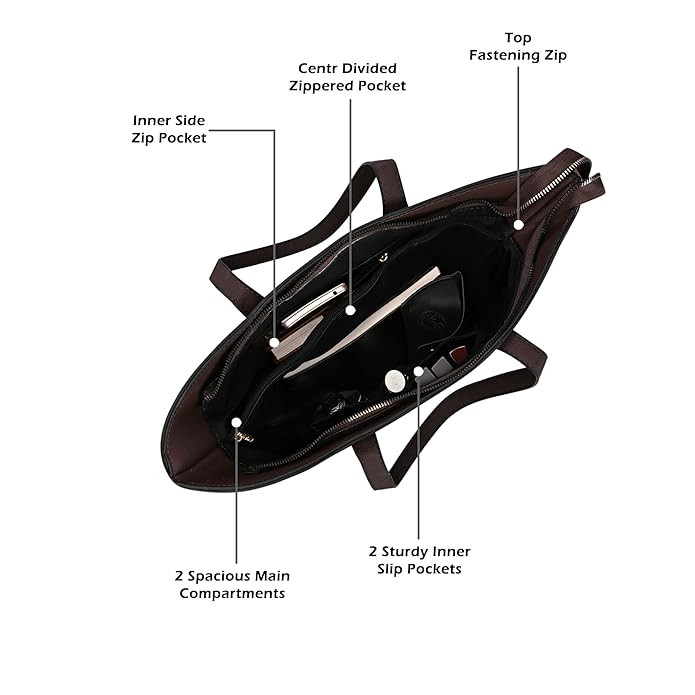 Lavie Women's Monoprint Hailon Tote Bag | Ladies Purse Handbag