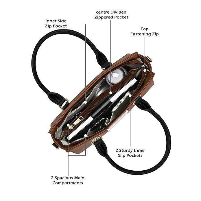 Lavie Women's Willow Colorblock Satchel Bag | Satchel Handbag |Ladies purse | Stylish Shoulder Bag | Gift for Women