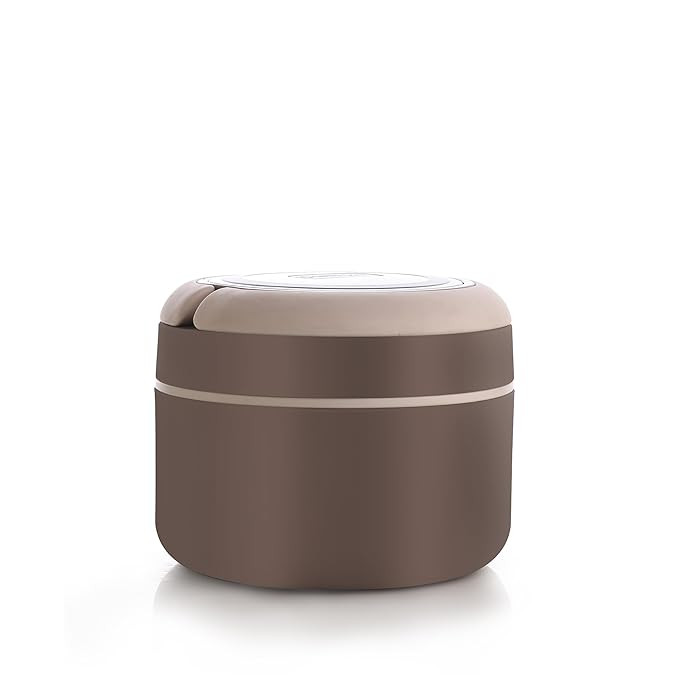 Ganesh Cresta Food Insulated Airtight Leak-Proof Lunch Box for Office, School, Picnic - 400ml -Color May Vary, Plastic