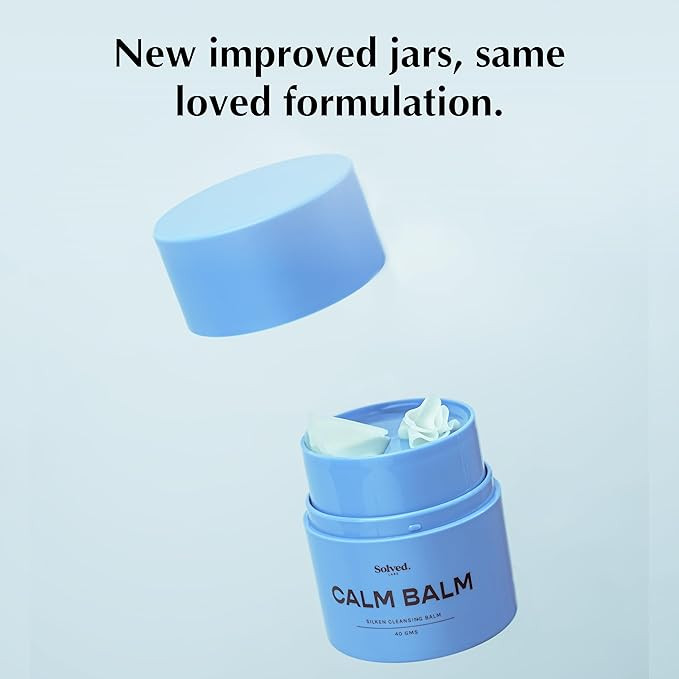 CalmBalm Silken Cleansing Balm | With Ectoin, Cica & Ceramides | Makeup Remover | Removes Oil, Dirt & Sunscreen | Detoxifies & Clears Pores | Non-Comedogenic | 40g