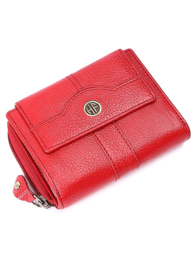 HAMMONDS FLYCATCHER Leather Ladies Wallet for Woman with 14 Card Slots - Clutch Purse for Women, Ladies Wallet for Women Stylish, Ladies Purse for Women Wallet, Gift for Womens - Red