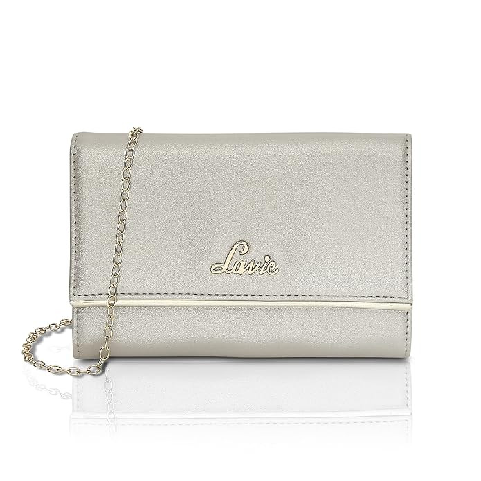 Lavie Women's Small Framed Foldover Clutch | Detachable Chain Sling Strap | Ladies Purse Wallet