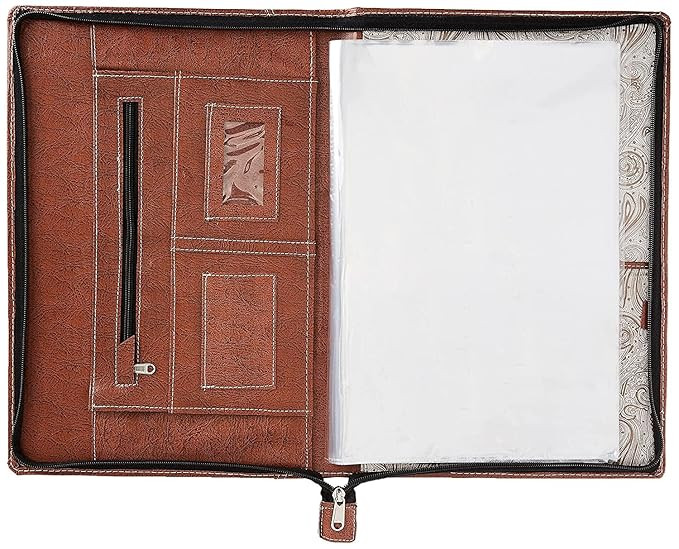 COI Expandable PU Leather File Folder 20-Leaf Certificate & Document Organizer, Legal-Size Portfolio with Multiple Pockets, Reinforced Stitching, Professional Office & Travel Document Holder (Approx.)