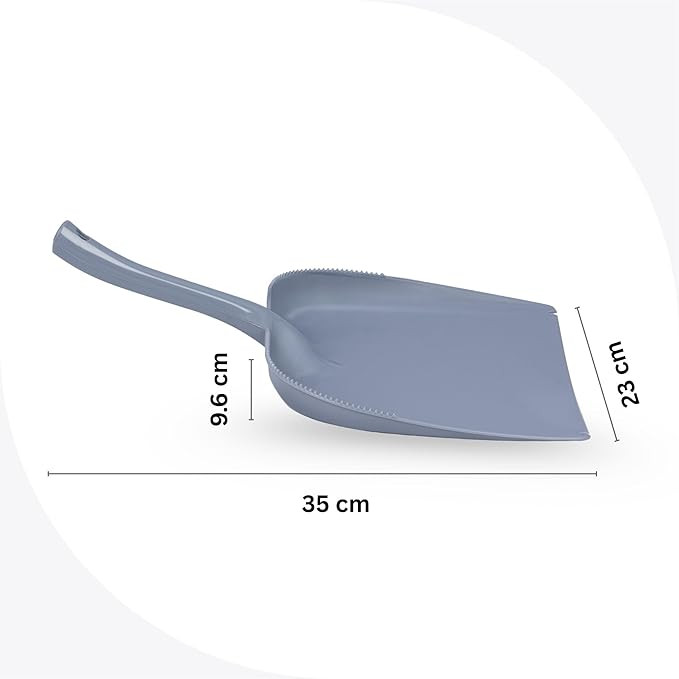 Flair Estella Dustpan – Comfortable Grip, Deep Pan Design, Ideal for Everyday Cleaning (Grey)