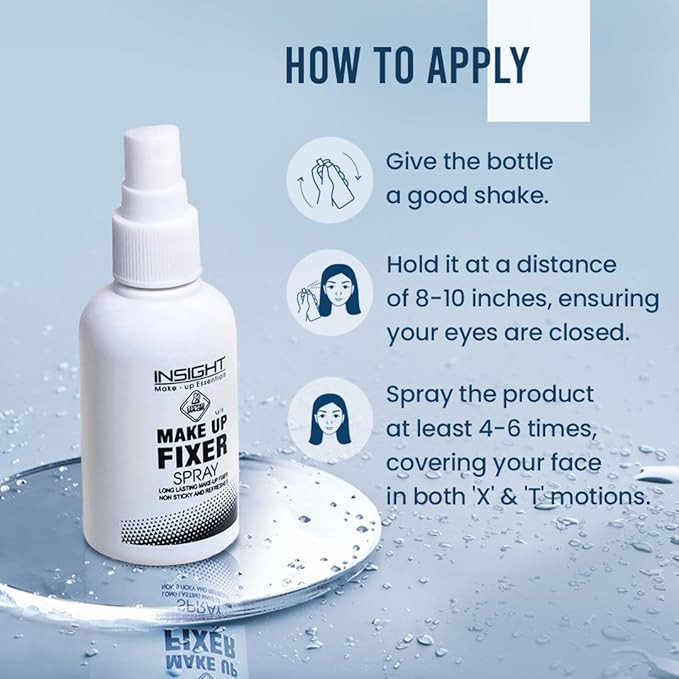 INSIGHT Makeup Fixer for Long Lasting Makeup, Infused with Aloe Vera for Instant Hydration, Gives Natural Glow & Soothes Skin, Non-Greasy Formula, Hydrating & Refreshing (75 ml)