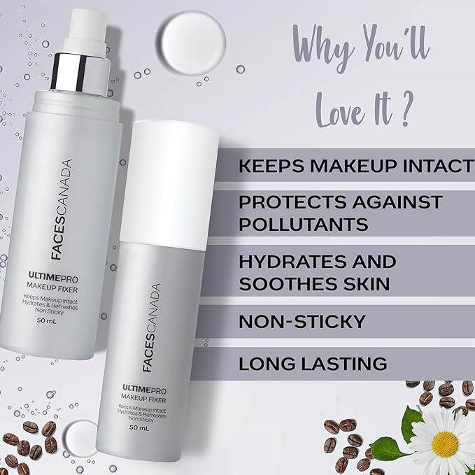 FACES CANADA Always On Shine Combo - All Day Hydra Matte Foundation - Rose Ivory 011 (18 ml) + Strobe Cream - Rose Gold (18ml) + Ultime Pro Makeup Fixer (50 ml) | Illuminating & Glowing Makeup Base | Long Lasting Makeup Setting Spray