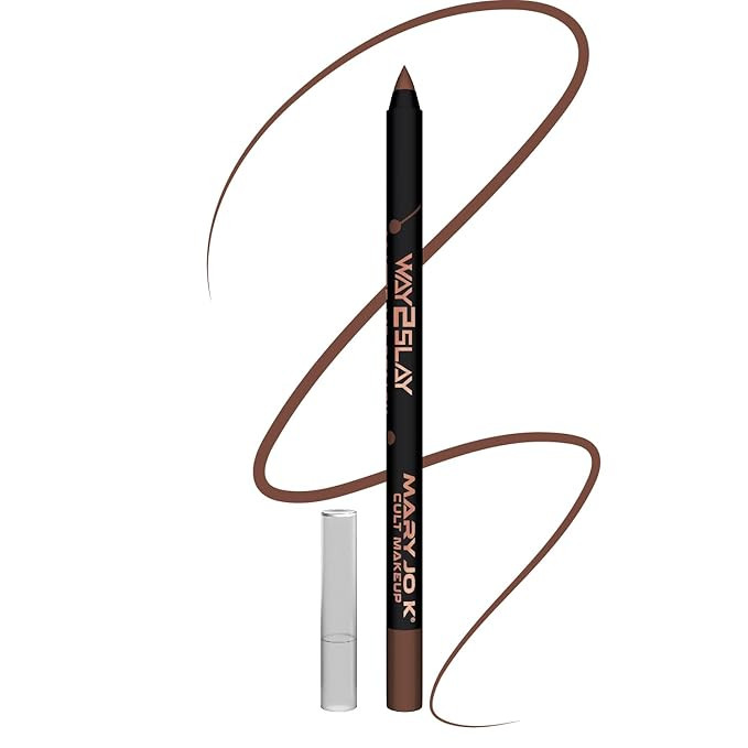 MARY JO K Matte Lip Pencil | Bold Definition | Creamy Matte Formula | Intense Color Payoff | Long-Lasting Wear | Precision Tip | Castor Oil | 1.5g | 02 Dark Brown
