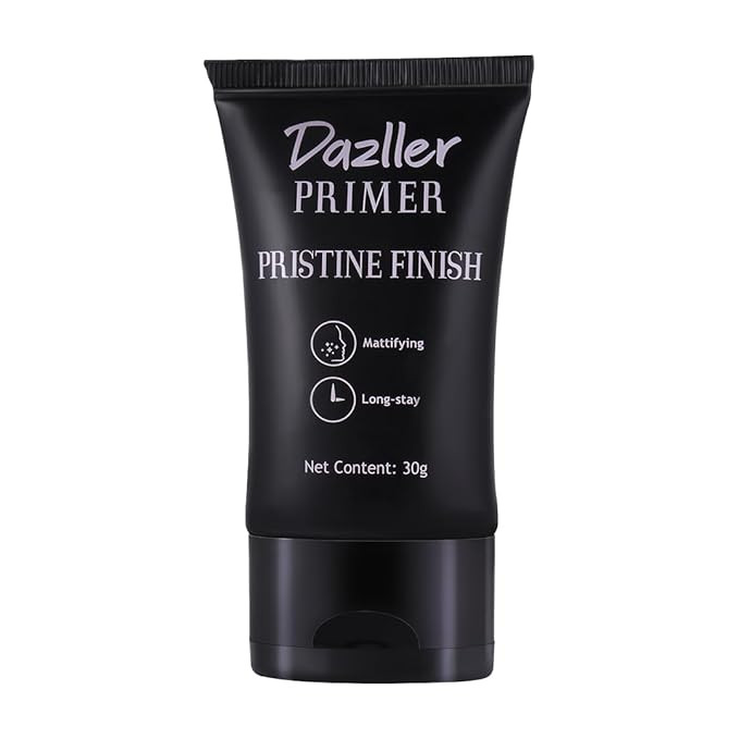 Dazller Primer Pristine Finish, 30g - Seamless Blending, Enriched with Natural Extracts & Vitamin E, Long-Lasting, Non-Tinted, Suitable for All Skin Type