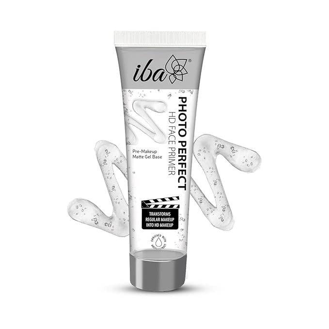 Iba Photo Perfect Hd Face Flawless Finish Primer Transparent 35g | Matte Gel Based Light Weight Formula | Fills Pores & Fine Lines | Provides Radiant & Smooth Finish | Makes Makeup Last Longer | Halal Certified & Vegan Makeup
